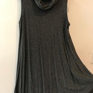 Cowell neck gray short dress.